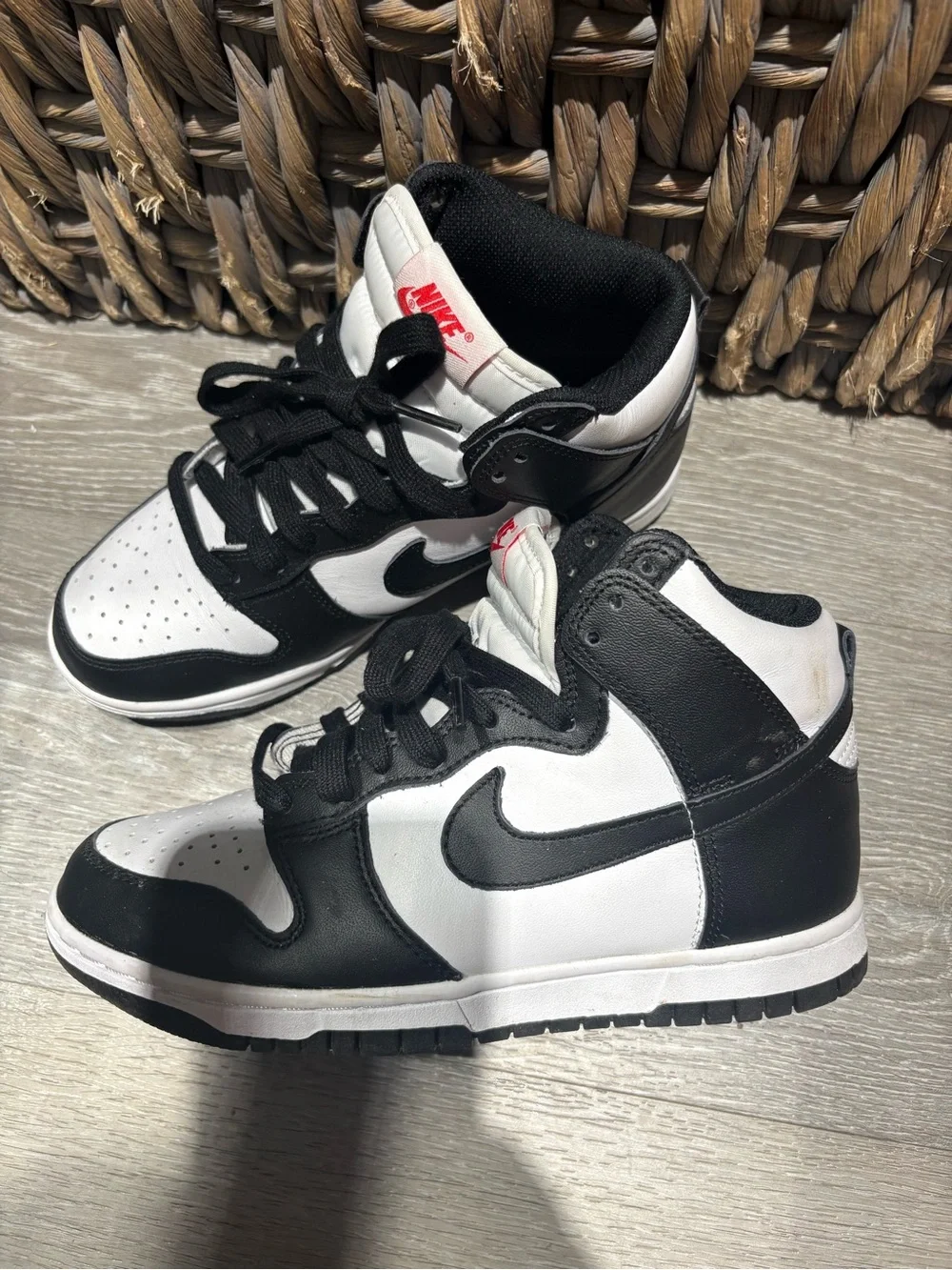 Nike Black and White High-Top Sneakers
